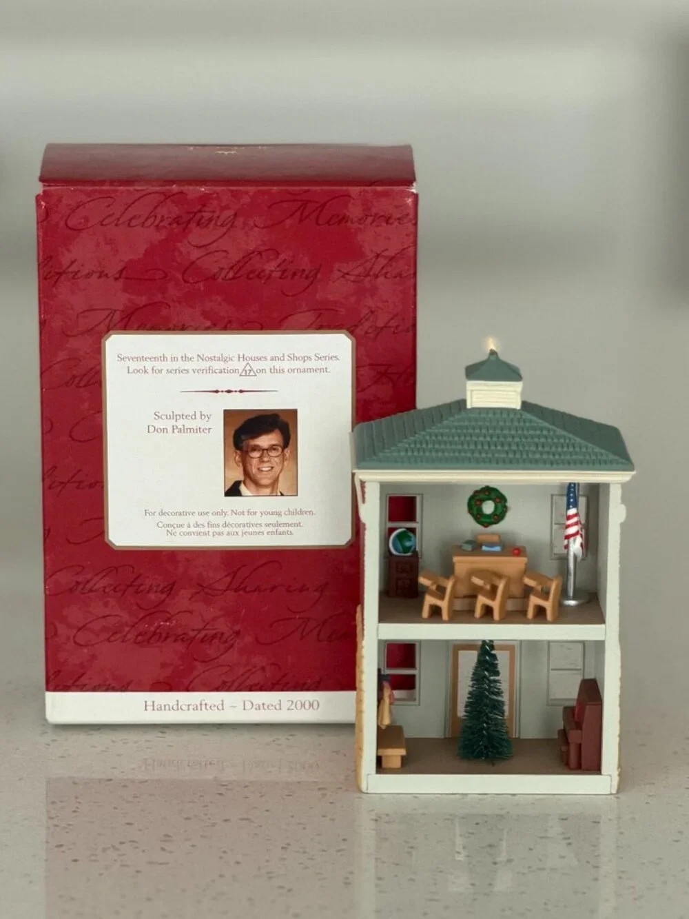 Hallmark Ornament Nostalgic Houses and Shops Schoolhouse #17